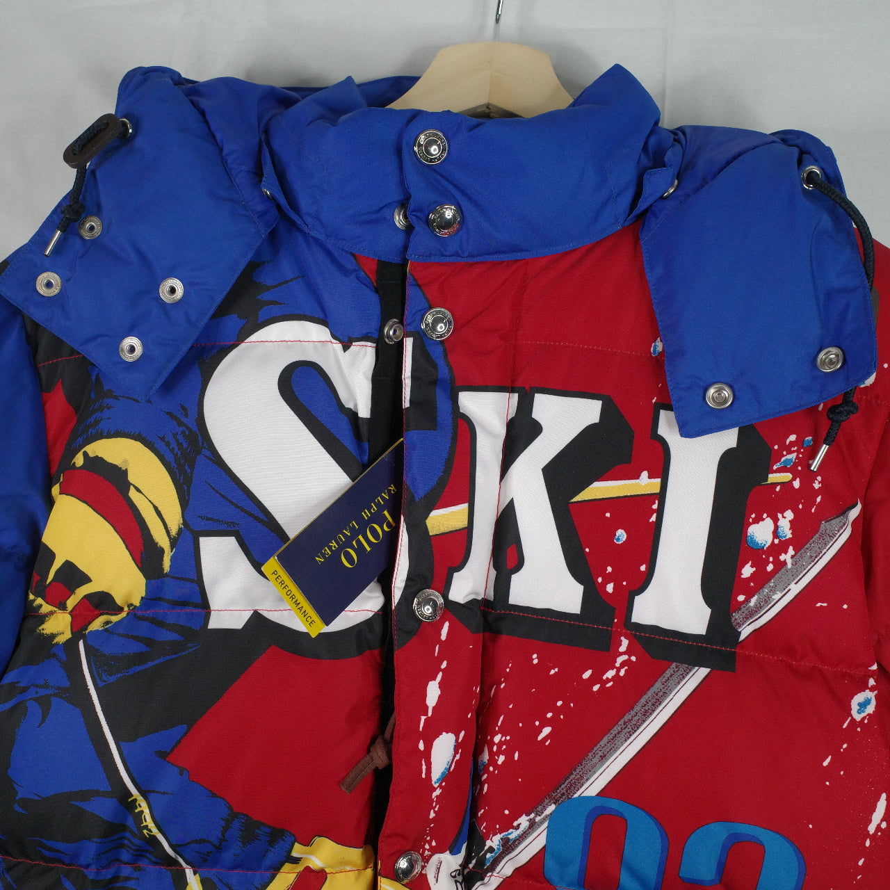 Polo Ralph Lauren Alpine Suicide Downhill Ski Down Puffer Jacket Mens Medium NWT RARE