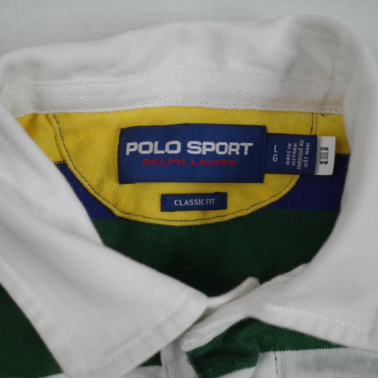 Polo Ralph Lauren Men's Classic Fit Polo Sport Rugby Shirt Blue Green White Large