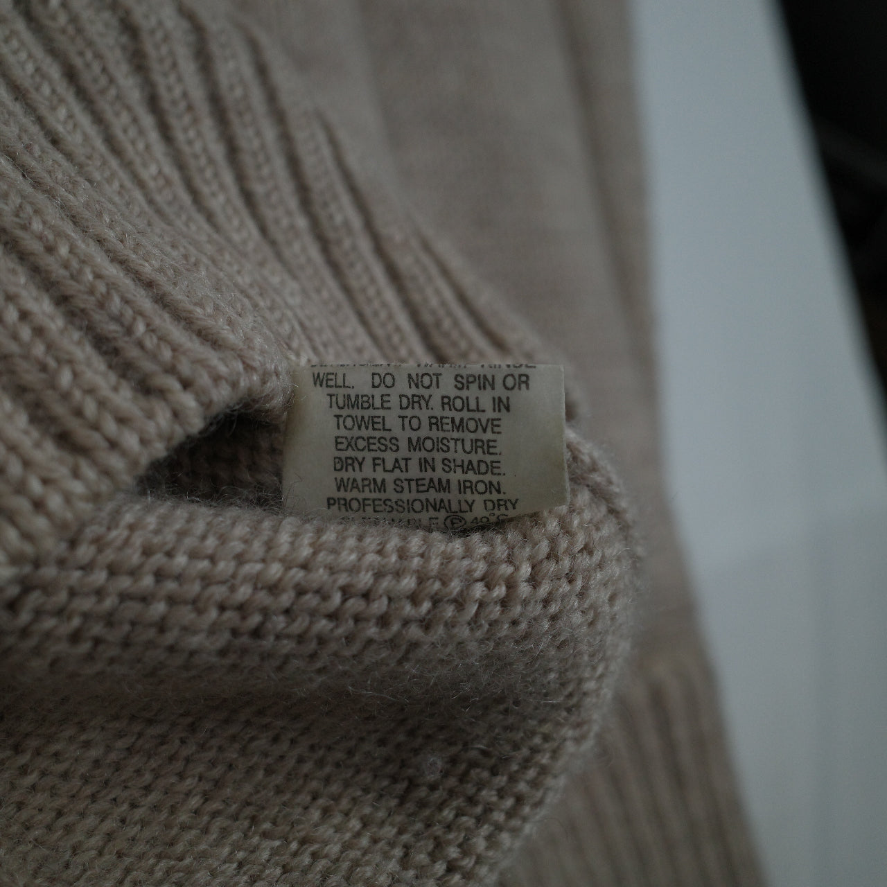 Sovrano Pure Wool Knit Australian Made 90's Collared Light Brown Sweater Men's Large