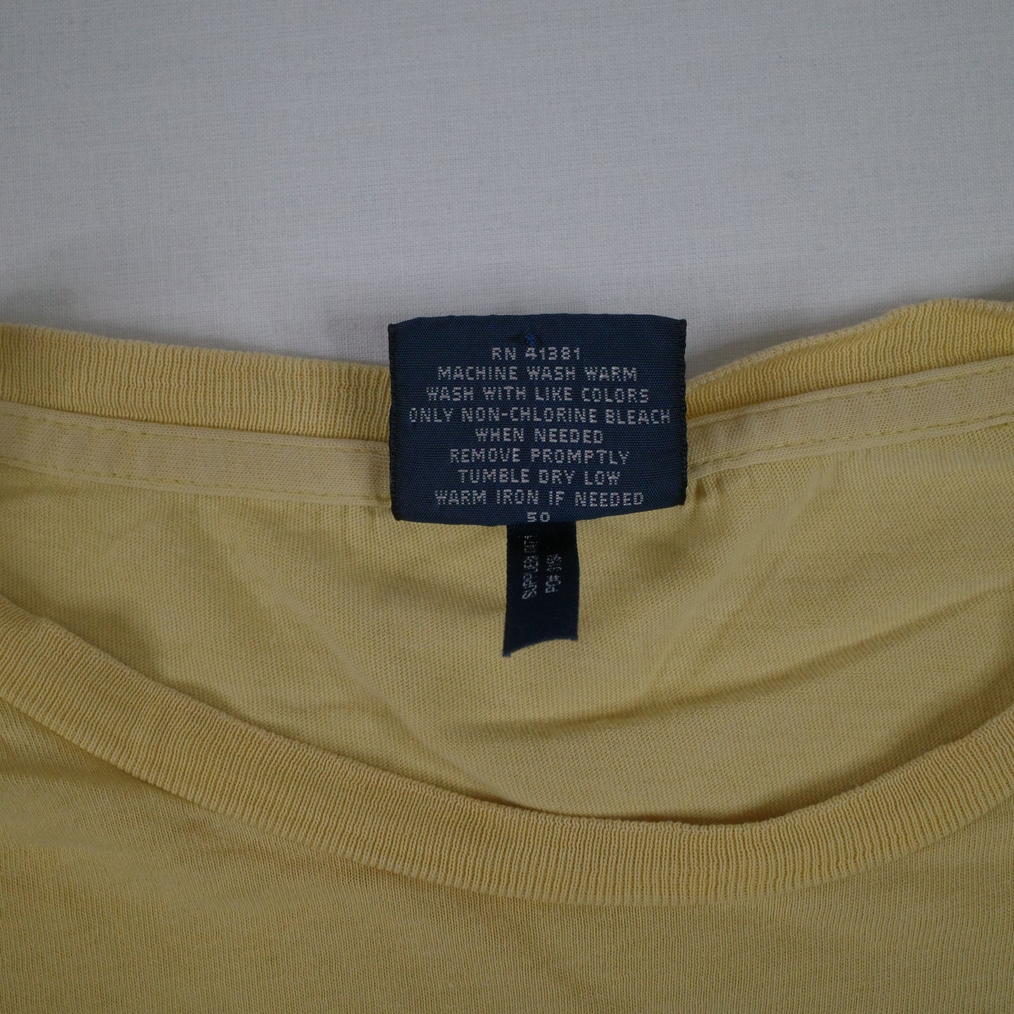 Polo Ralph Lauren Vintage 67 Horse And Rider Yellow T-Shirt Short Sleeve Mens M