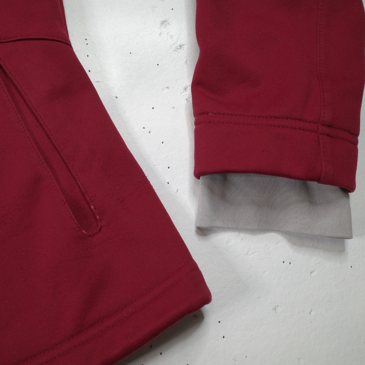 Kathmandu Women's Softshell Maroon Jacket Hooded Full Zipper Fleece Lined Women's 10