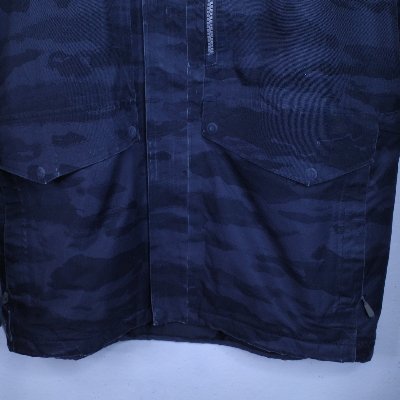The North Face Black Camo Full Zip Waterproof Jacket Men's Medium Dryvent
