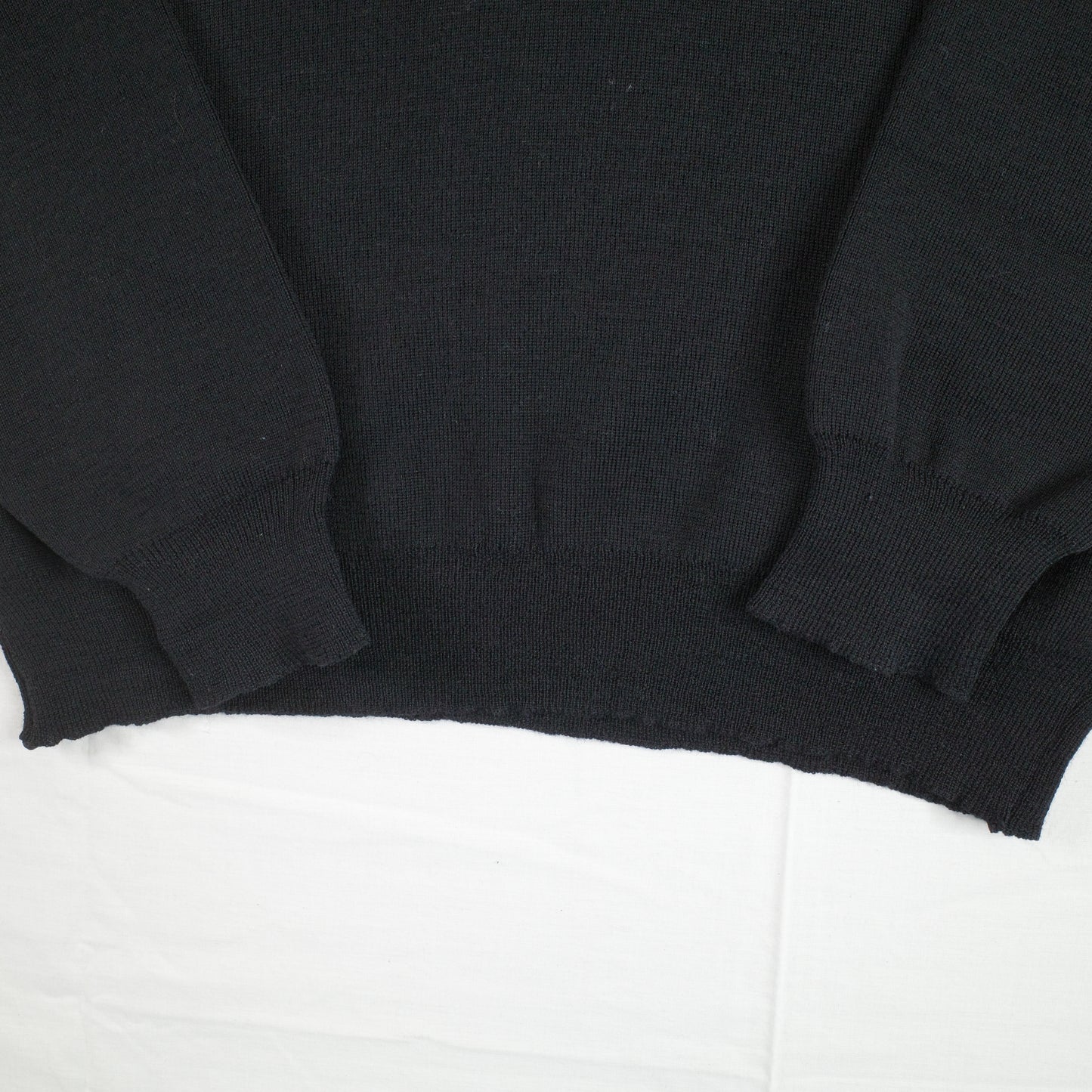 Vintage Coogi 80's Black Wool Cuggi Quarter Button Sweater Black Mens Medium