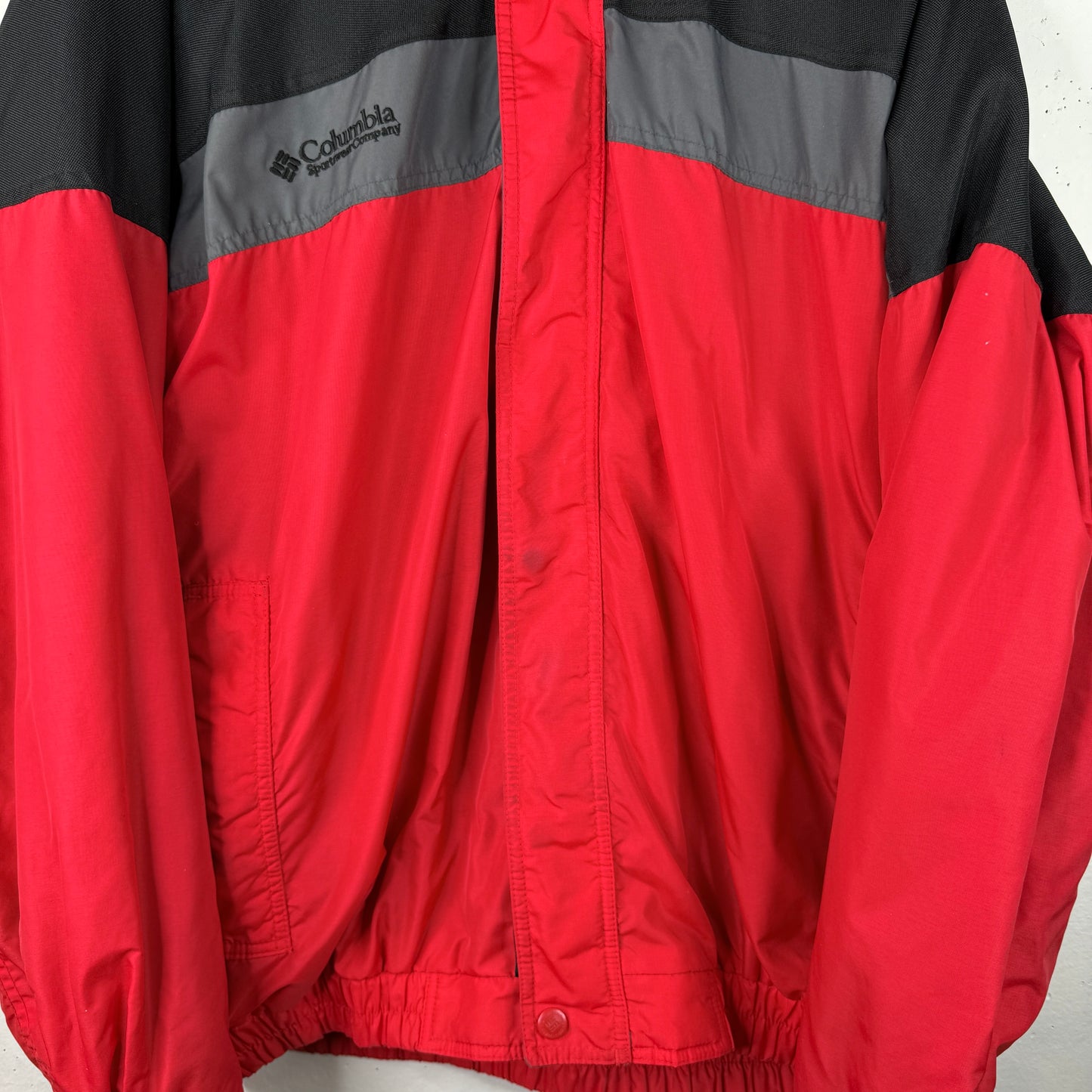 Vintage Columbia Bugaboo Three in One Jacket Red Nylon Mens XL Tall