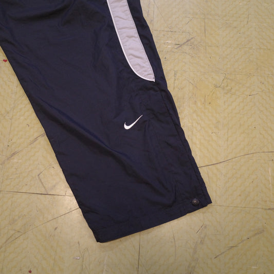 Vintage Nike Black Track Pants Windbreaker Piping Men's Large