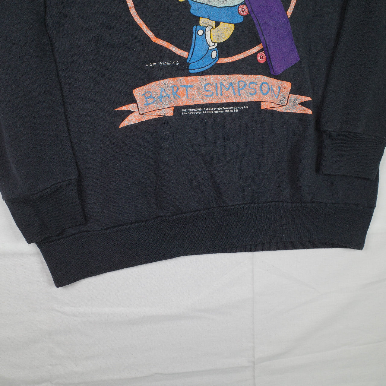 Vintage The Simpsons Bart Simpson Sweater Crewneck Mens Medium print cracking