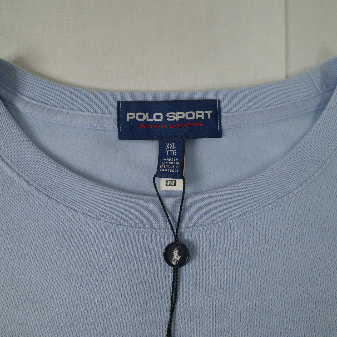Polo Ralph Lauren Polo Sport Baby Blue Spell Out Sweater Crewneck Mens XXL NWT