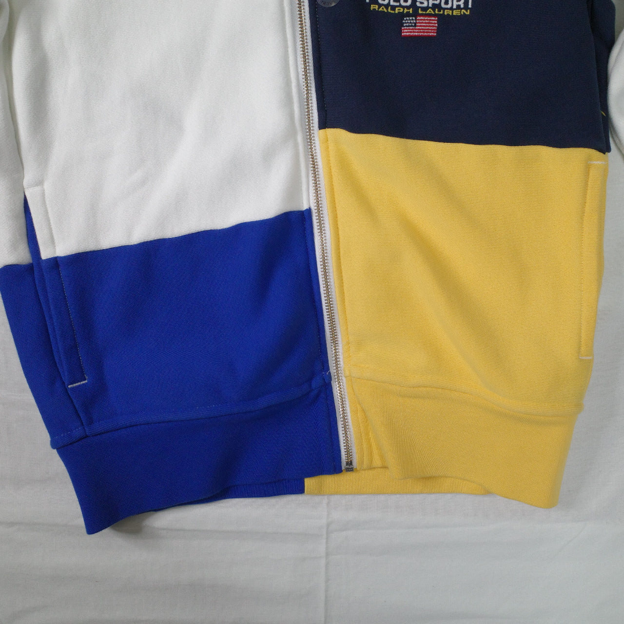 Polo Ralph Lauren Colour Block Multi Color Zip Hoodie Mens Small NWT
