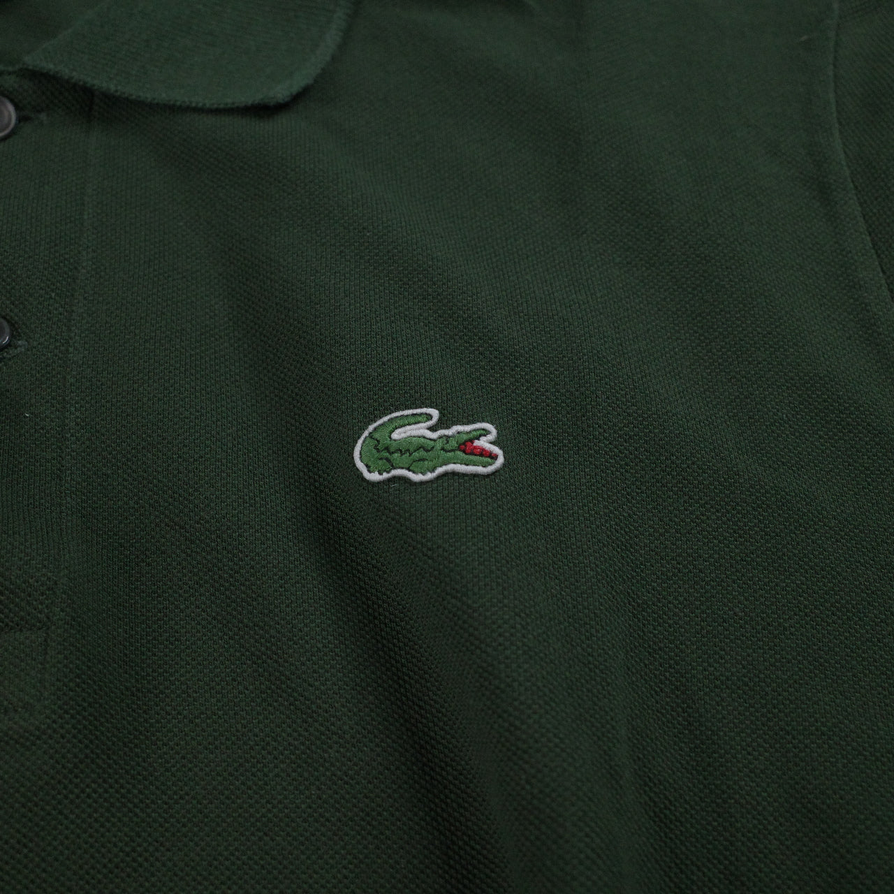 Vintage Lacoste Polo Shirt Dark Green Short Sleeve Mens Size 4 Medium