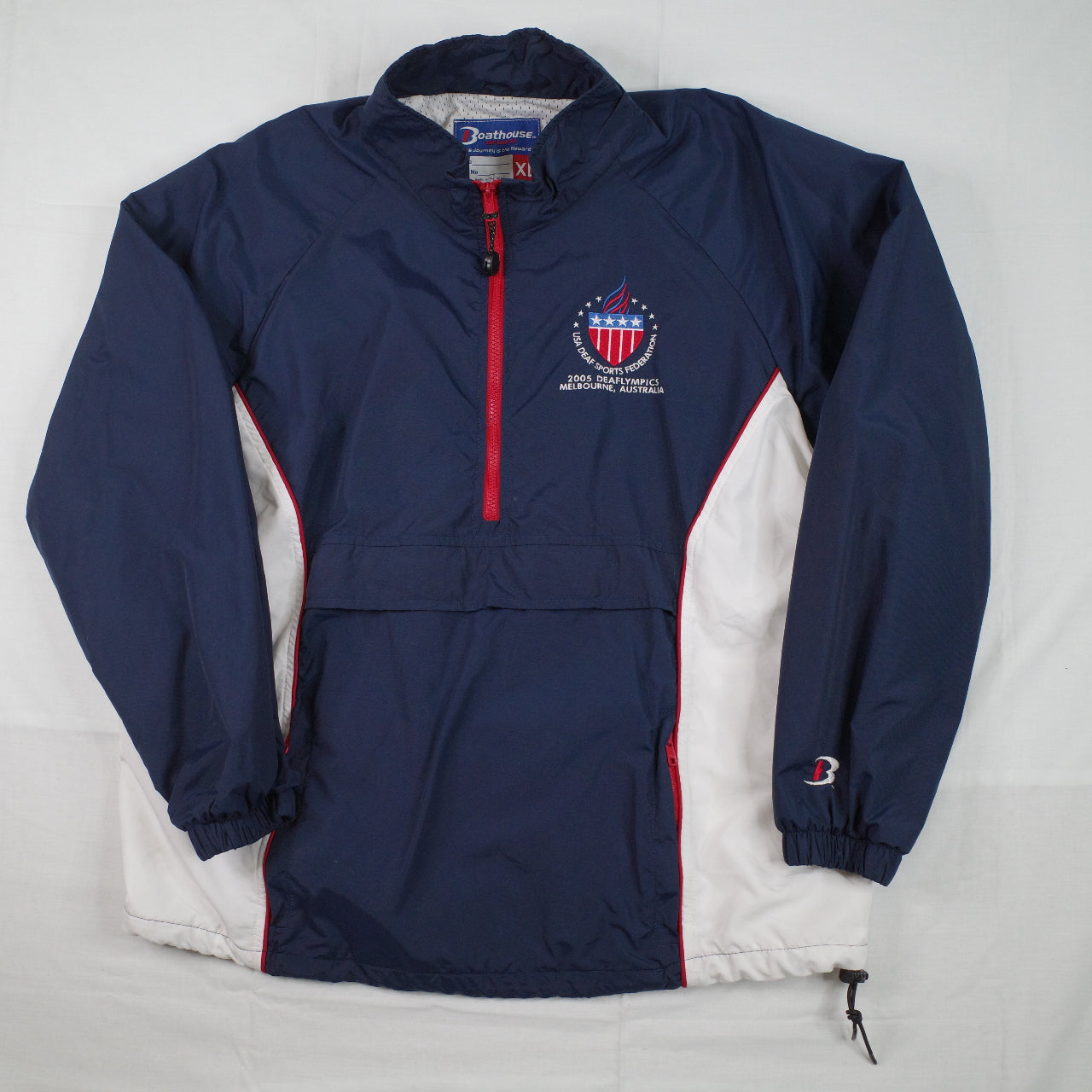 USA Deaf Sports Federation 2005 Melbourne Track Jacket Made In USA Mens XL
