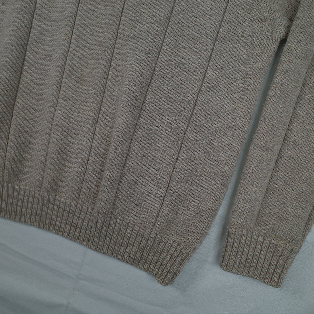 Sovrano Pure Wool Knit Australian Made 90's Collared Light Brown Sweater Men's Large