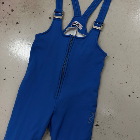 Fila 1980's Made In Italy Fleece Lined Ski Snow Pants Bib Mens 50 Large