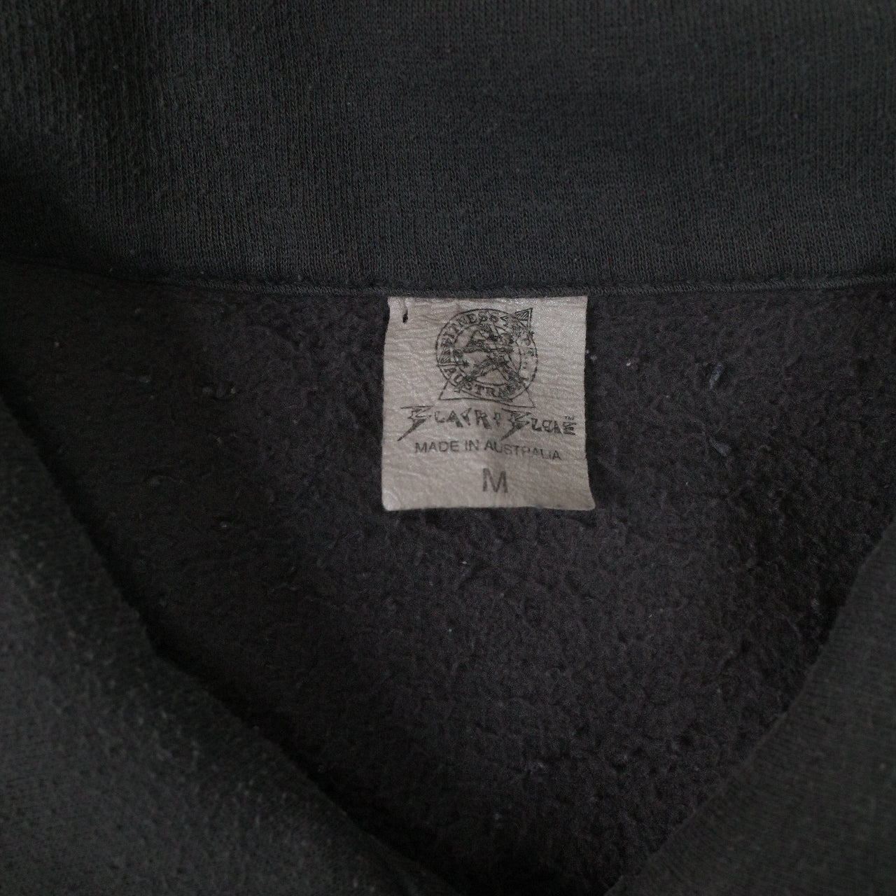 Black and Blue Elite Vintage Australian Made Quarter Zip Sweater Mens Medium