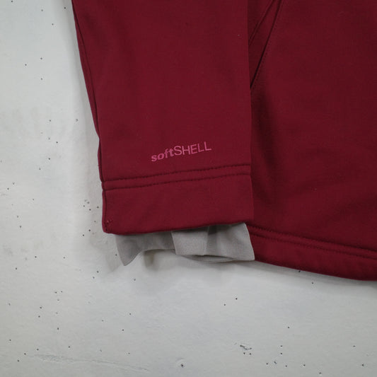 Kathmandu Women's Softshell Maroon Jacket Hooded Full Zipper Fleece Lined Women's 10
