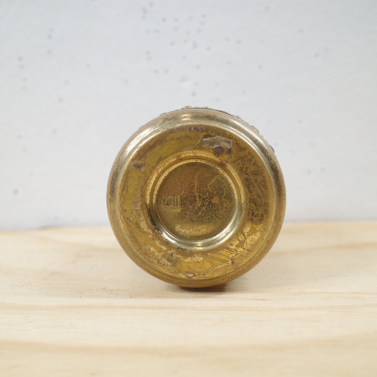 Erhard Table Lighter 1960's Cherub Brass Unrestored