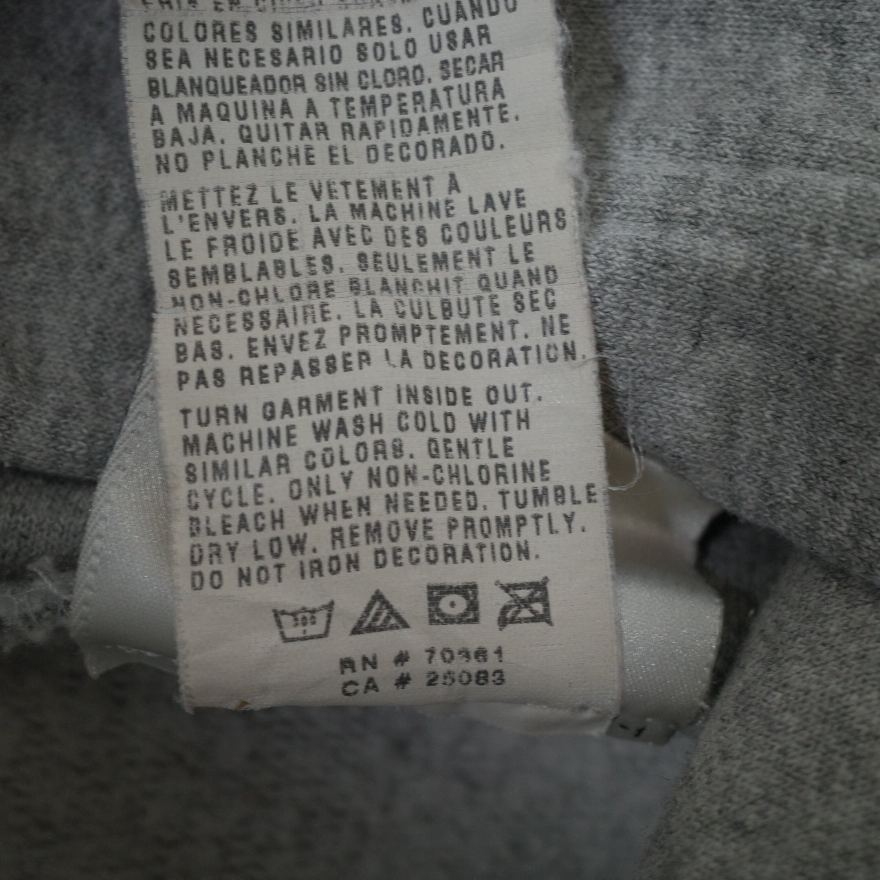 Vintage Walt Disney World An American Tradition Flag Grey Hoodie Mens XL