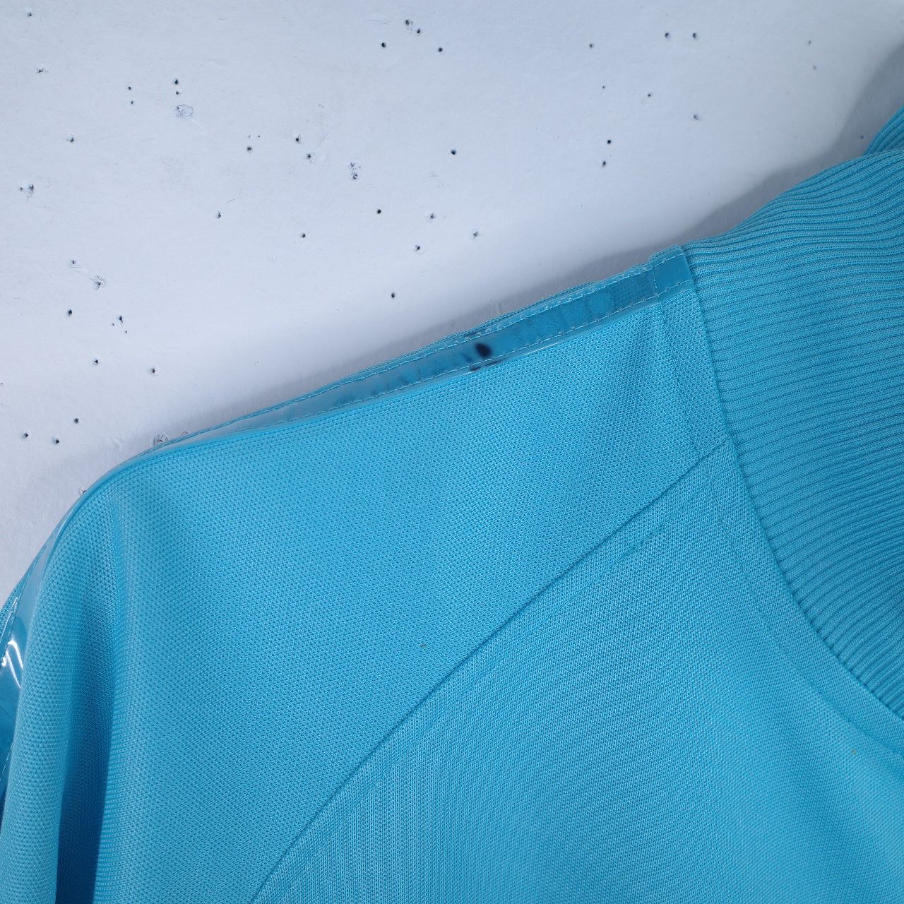 Fred Perry Track Jacket Baby Blue Twin Taped Full Zip Vinyl Details Made In Portugal Men's Large