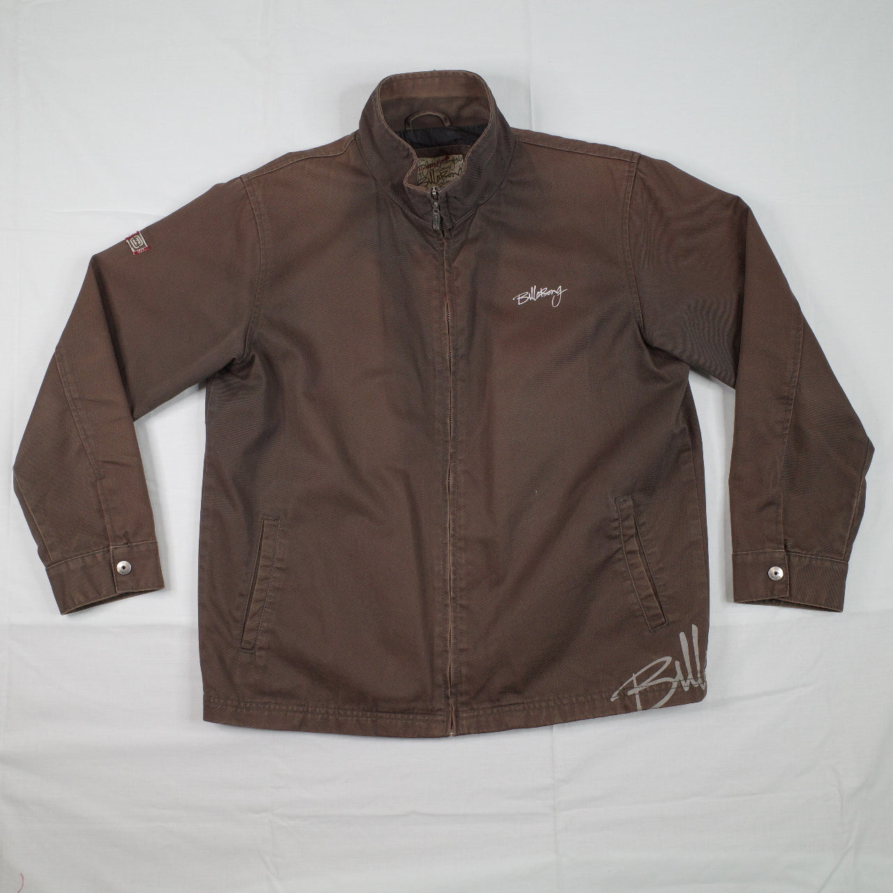 Billabong 2000's Brown Script Bomber Jacket Women's 18