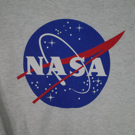 Vintage Nasa Crewneck Grey Mens Small