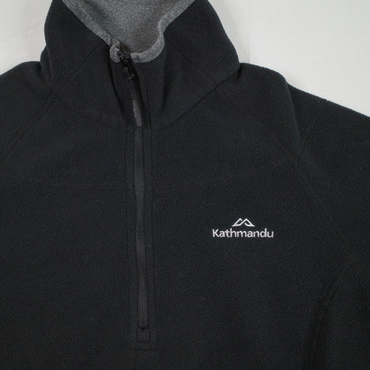 Kathmandu Jacket Thin Fleece Black Polartec Womens 8