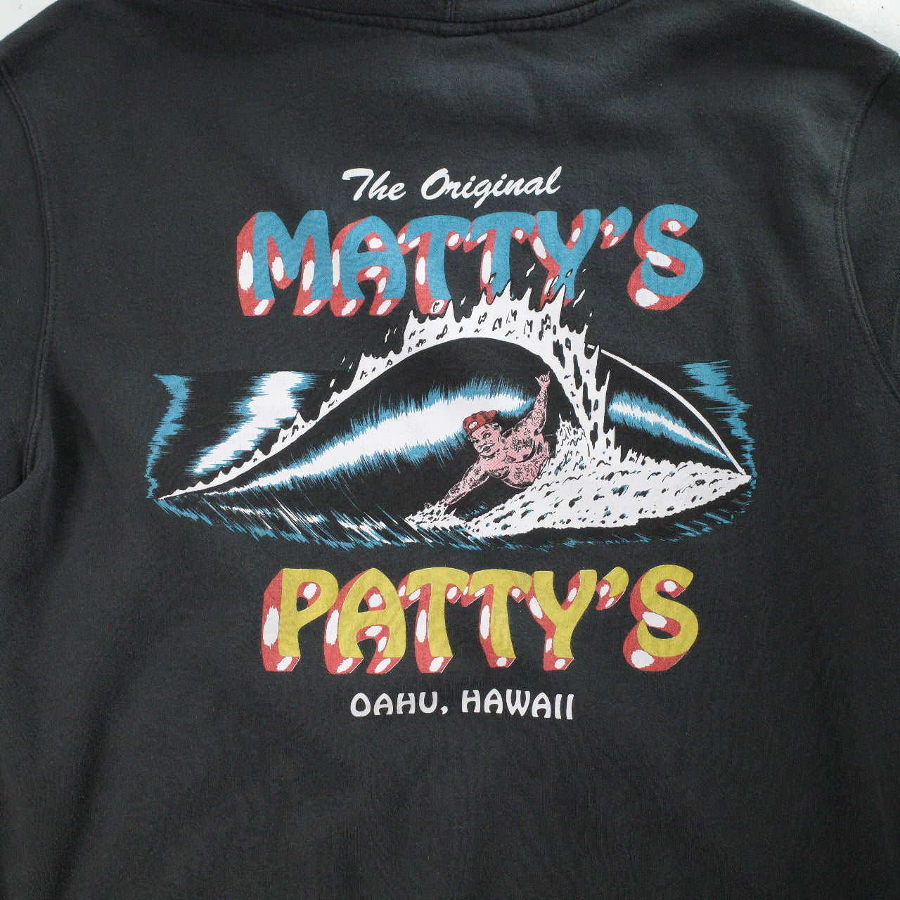 RVCA Men's Matty's Patty's Oahu Hawaii Surf Hoodie Black Men's XL