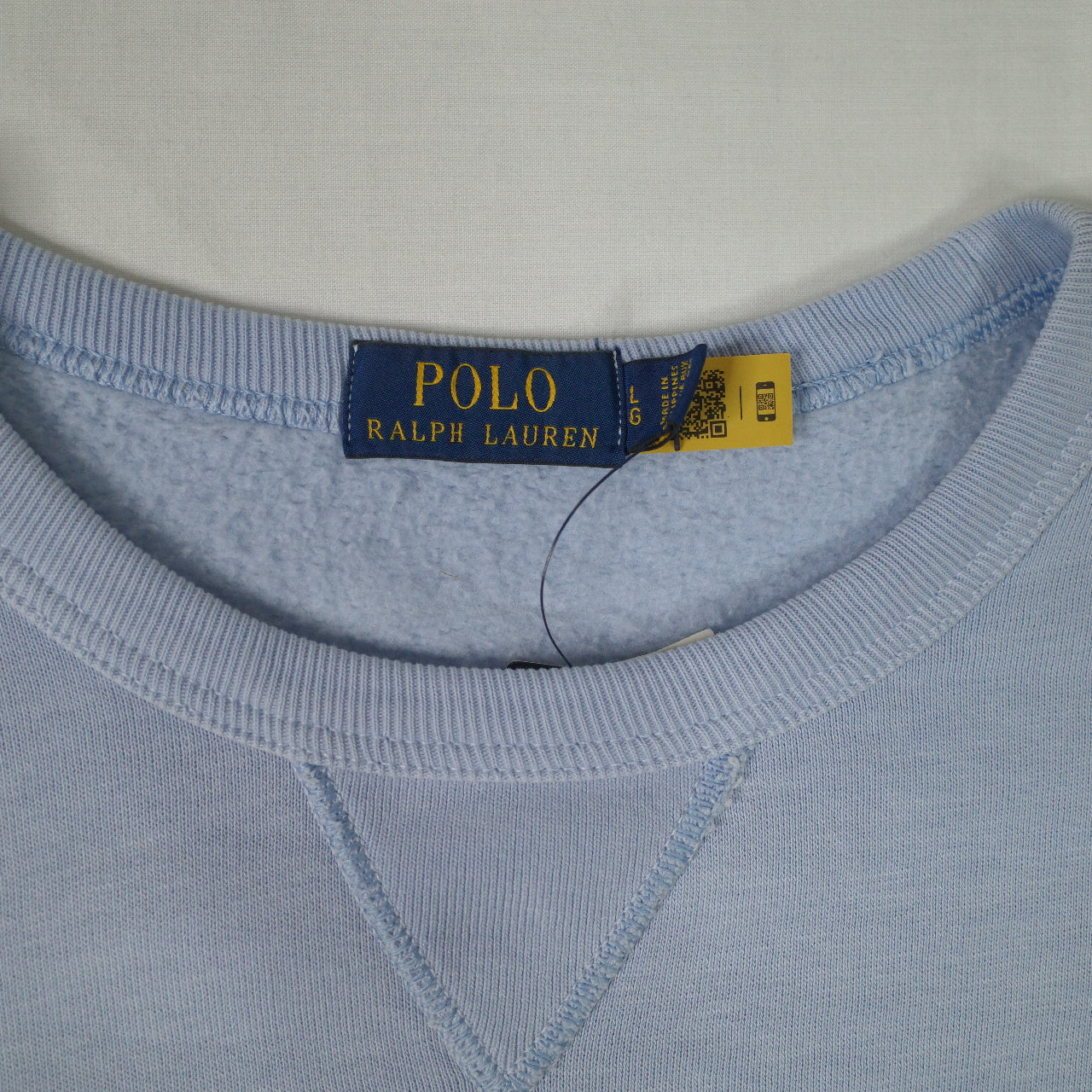 Polo Ralph Lauren Baby Blue Polo RL Crewneck Sweater Mens Large NWT