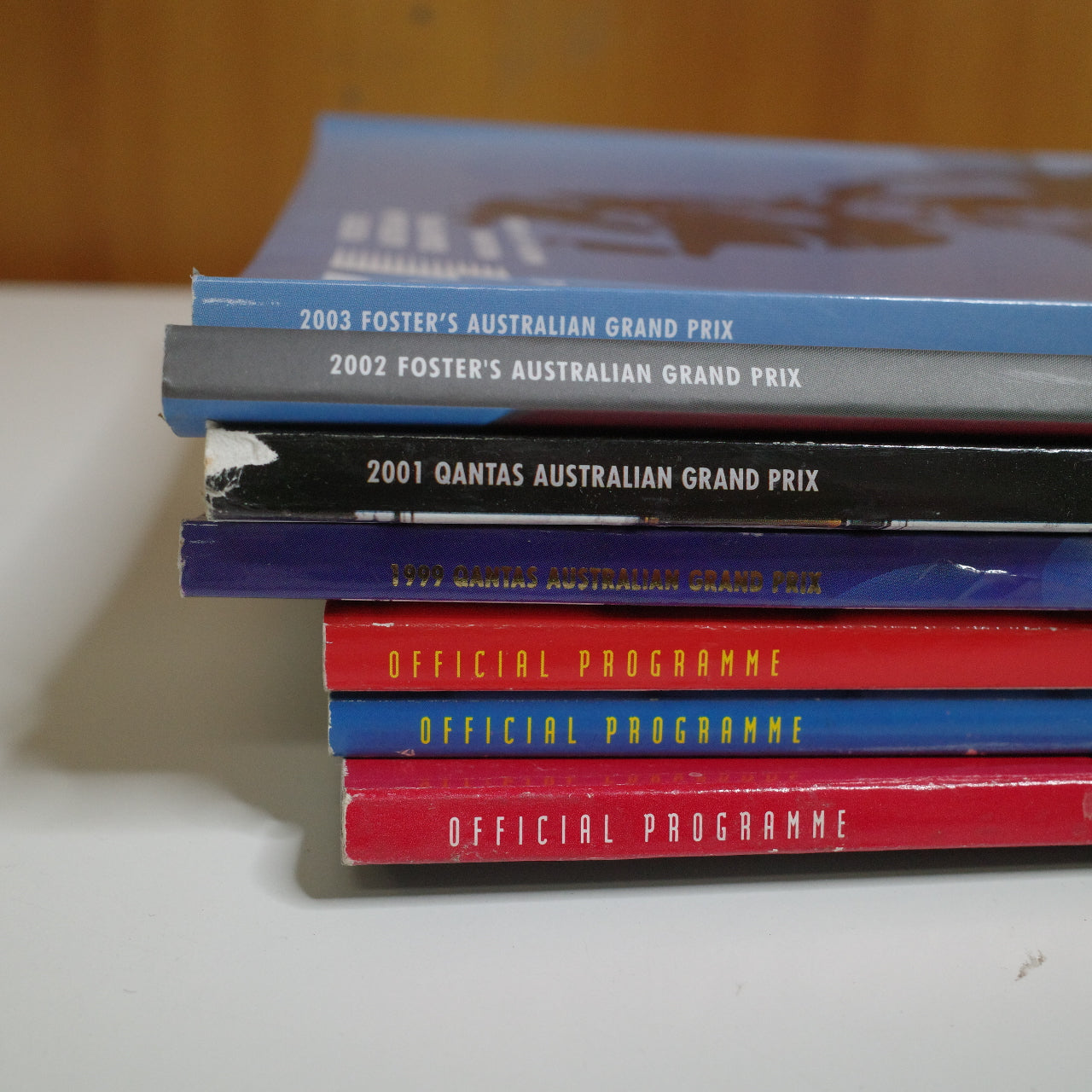 Lot of 7 Melbourne Australian Grand Prix Programs 1996 1997 1998 2000 2001 2002