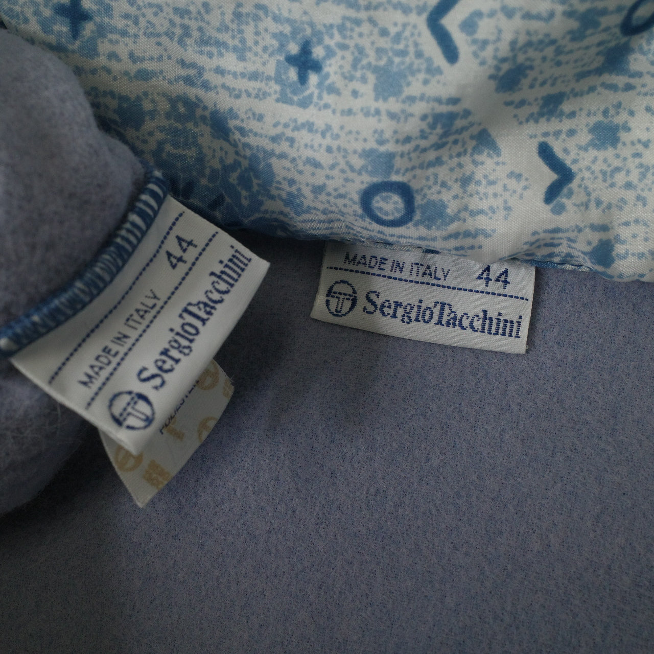 Vintage Sergio Tacchini Sample Promo Light Blue Track Set Jacket Pants Italy Made Womens Small NWT rare