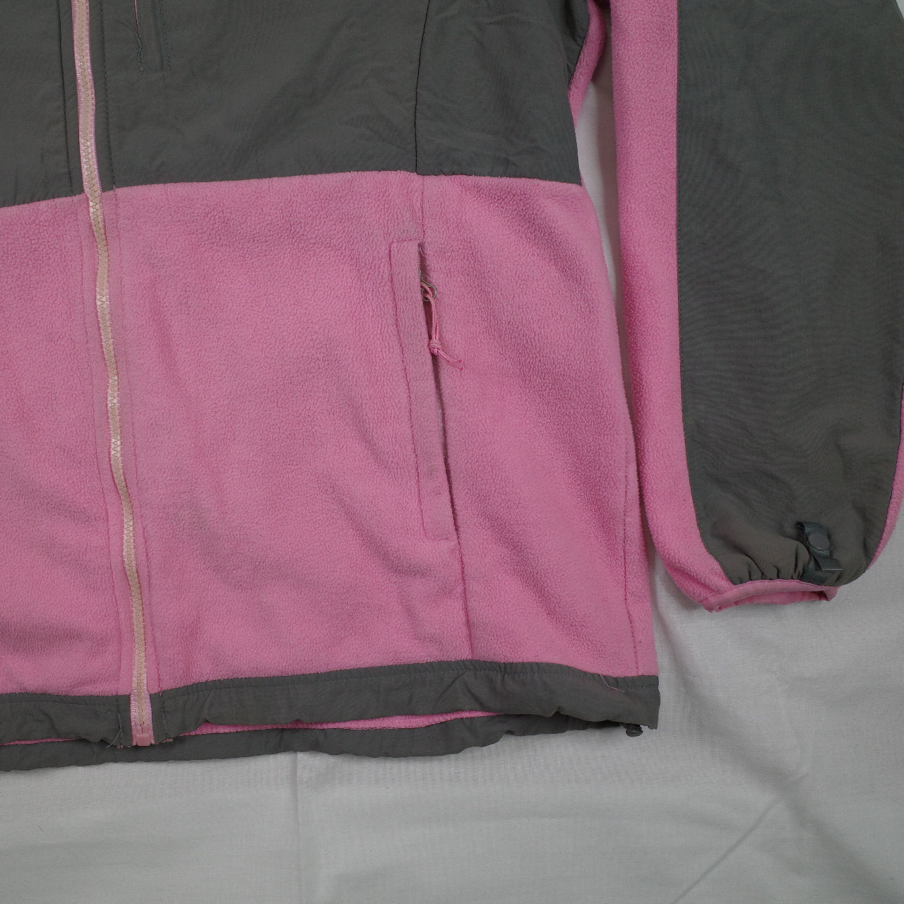The North Face Jacket Pink Gray Denali Polartec Full Zip Fleece Women's XXL