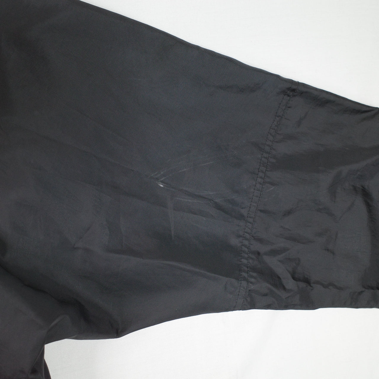 Vintage Nike Nylon Black Big Back Windbreaker Swoosh Coat Jacket Overcoat Mens Medium