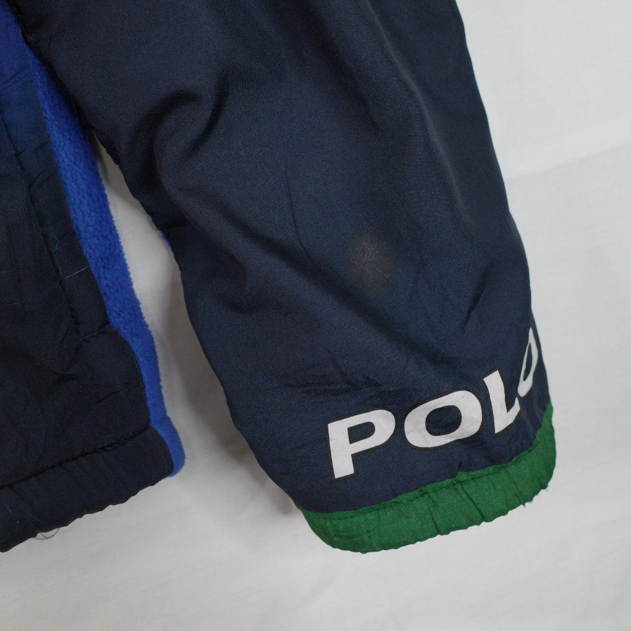 Vintage Polo Sport Ralph Lauren Pepsi Cycling Jacket Fleece Lined RARE Mens Medium