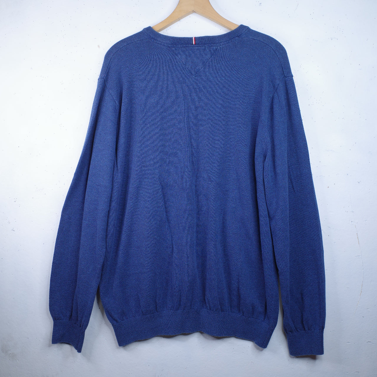 Tommy Hilfiger Sweater Cotton V Neck Navy Men's XXL