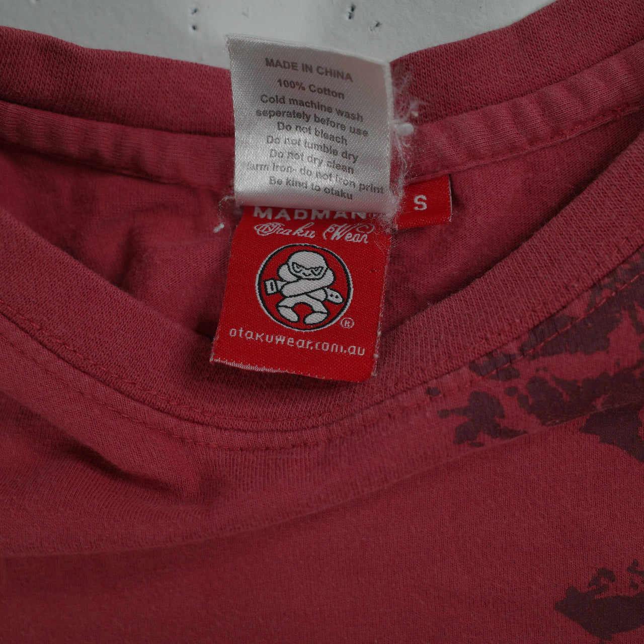 Vintage Samurai Champloo Anime Madman Otaku Wear 00's Faded Red Australia Release Small