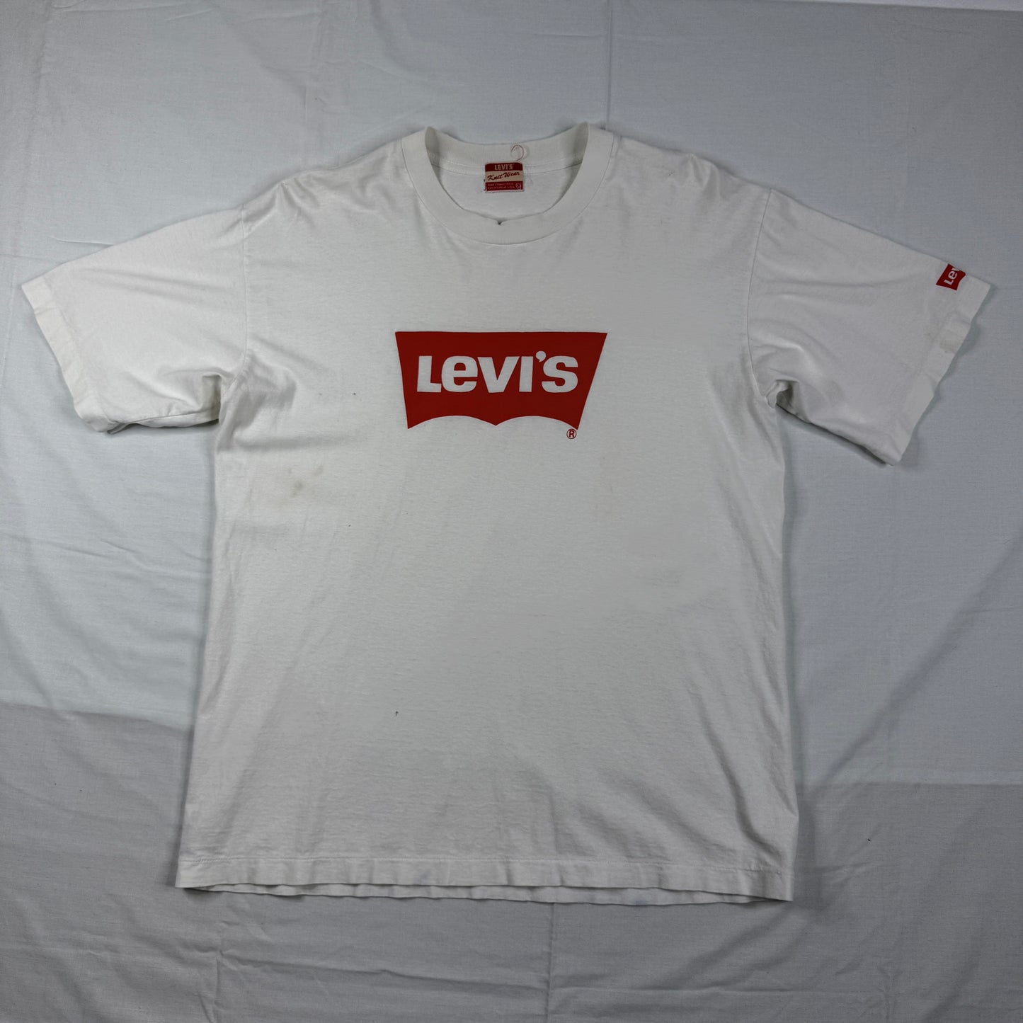 Vintage Levis Knitwear White T-Shirt Single Stitch Mens Large