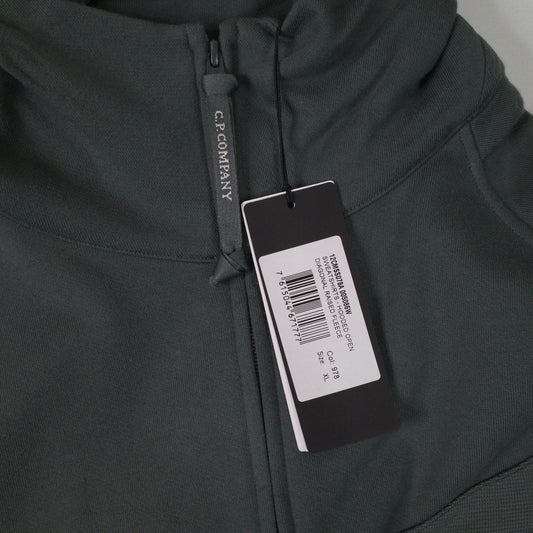 C.P. Company Metropolis Series Diagonal Raised Fleece Hoodie Grey Mens XL NWT