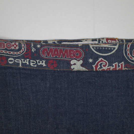 Boom Boom Jeans Shorts Womens Blue Dark Y2K Booty Shorts