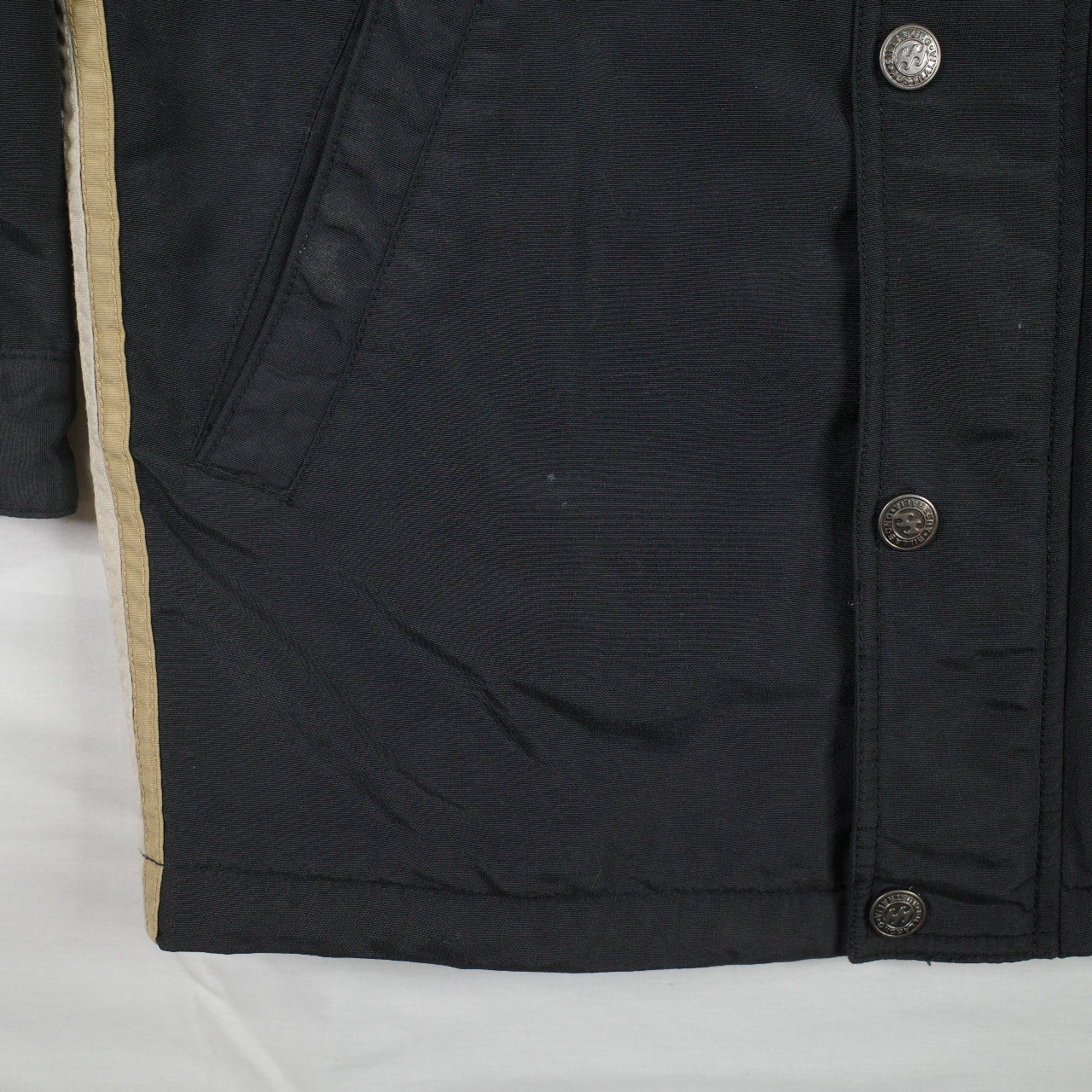 Vintage Billabong Black Full Zip Hooded Piping Jacket Mens Extra Small 90's