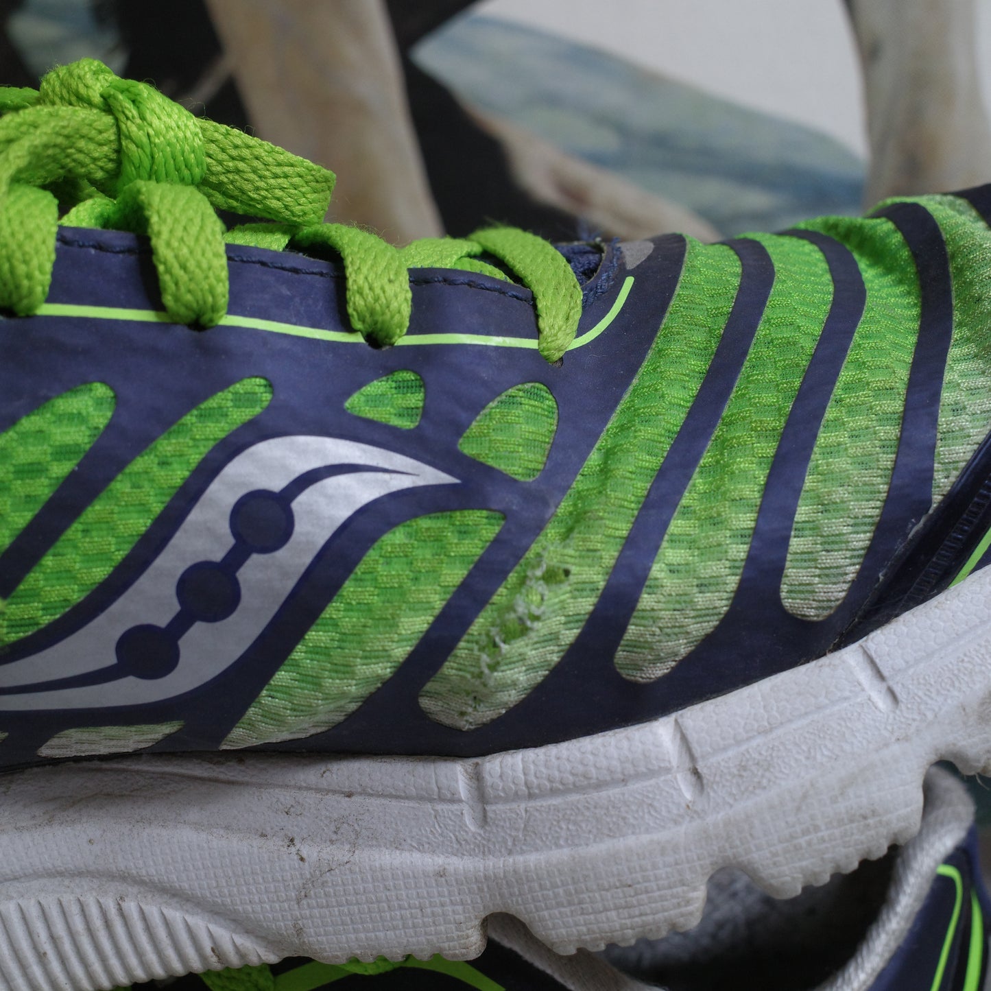 Saucony Kinvara 3 Neon Green White US9 SAMPLE