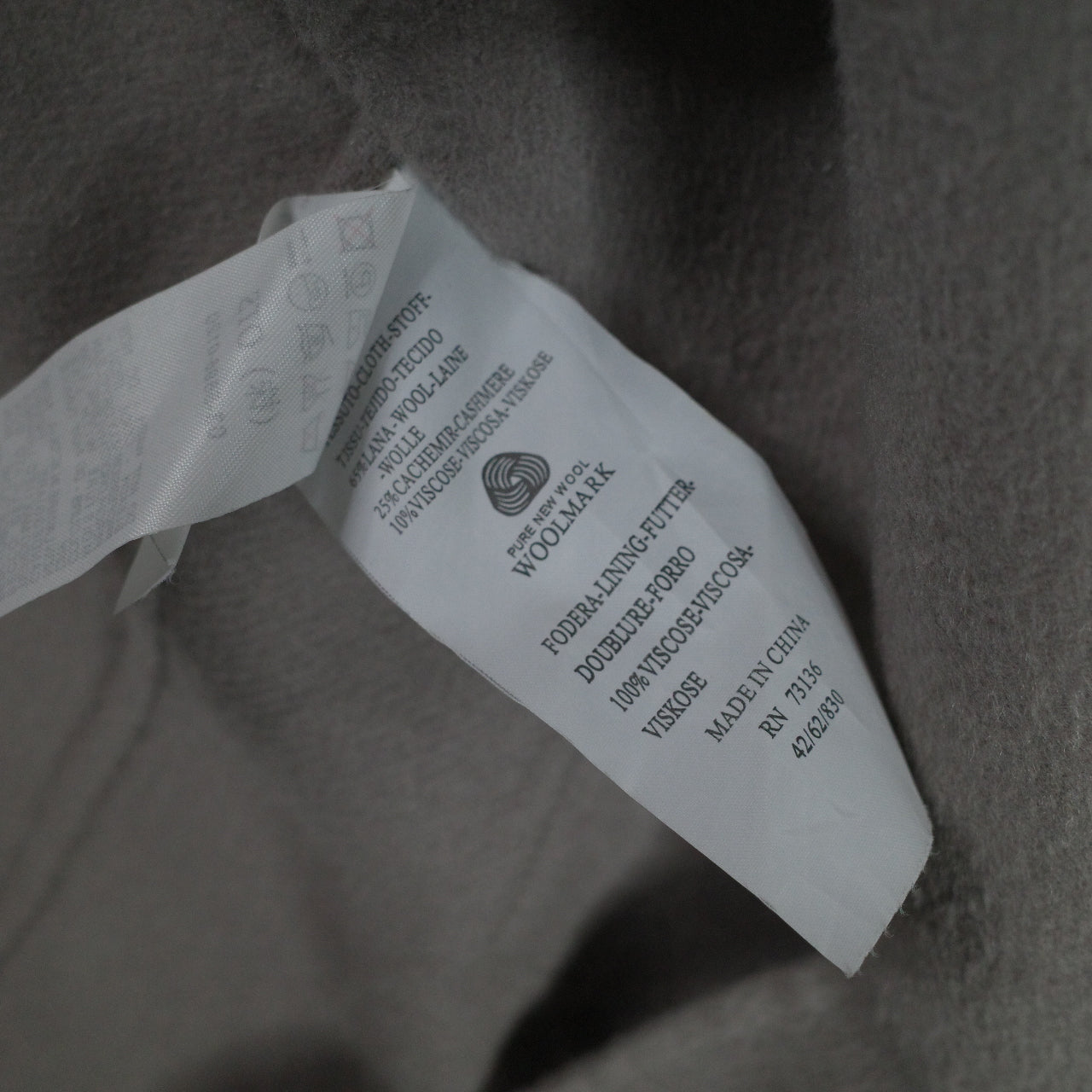 Max Mara Studio Light Brown Wool Shawl Coat Womens Tessuto Womens Large