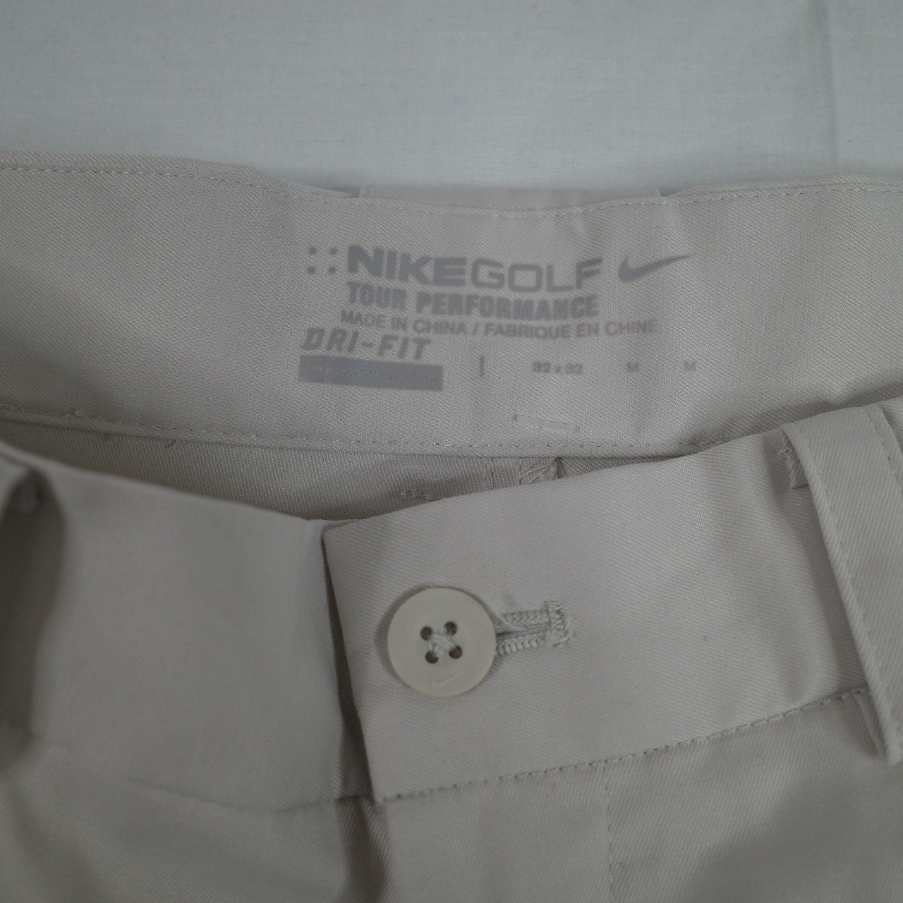 Nike Golf Pants Mens 32x32 Beige Tour Performance Dri-FIT Stretch Ventilated