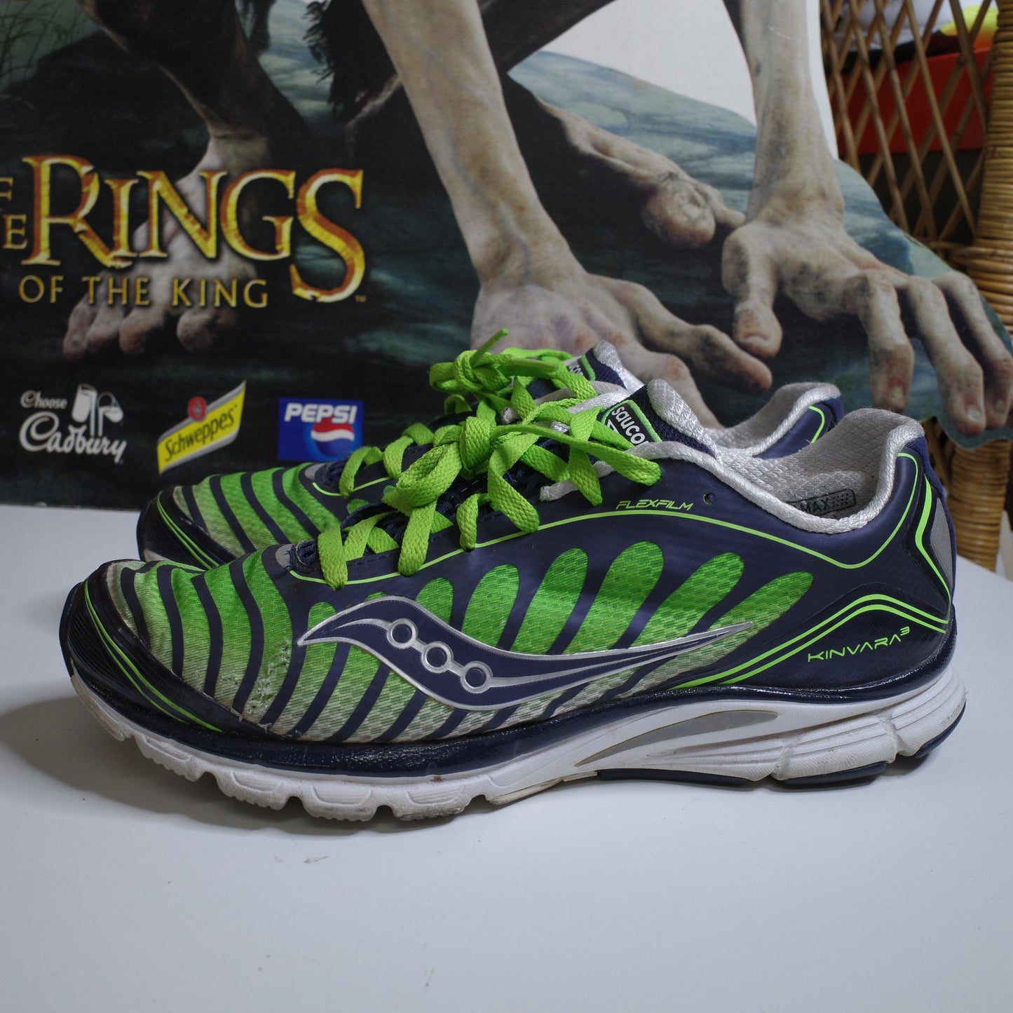 Saucony Kinvara 3 Neon Green White US9 SAMPLE