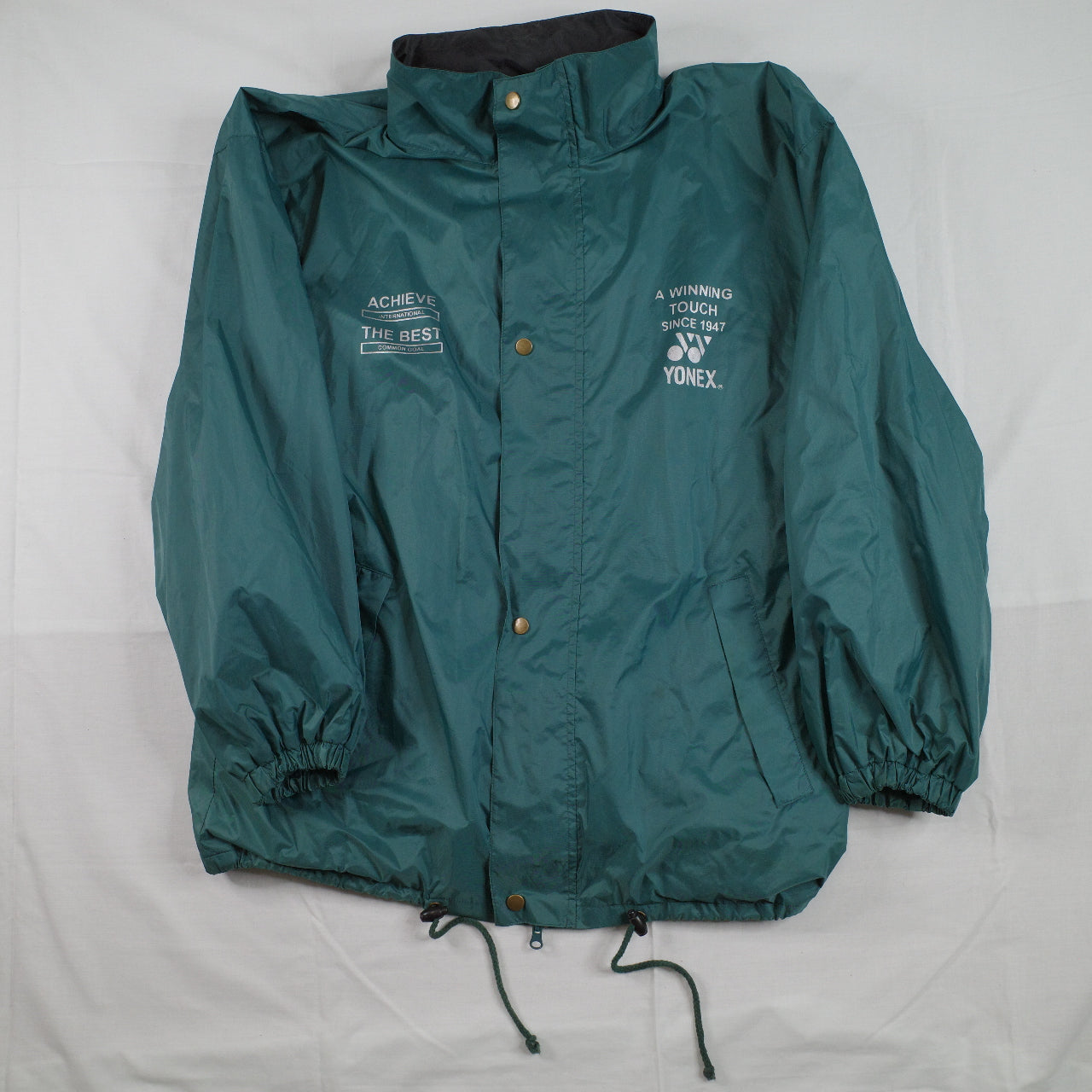 Vintage Yonex Spirit Coach Hooded Zip Up Button Jacket Mens Medium