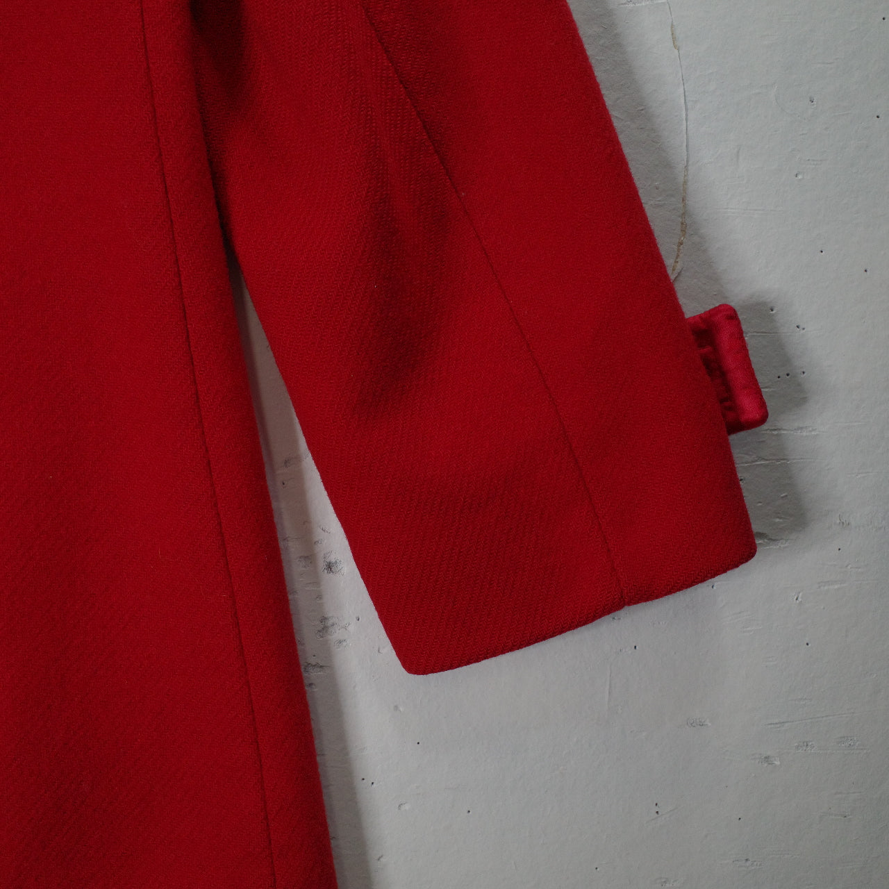 Pendleton Double Breasted 1970's Pea Long Wool Red Coat Women's 8 USA Made