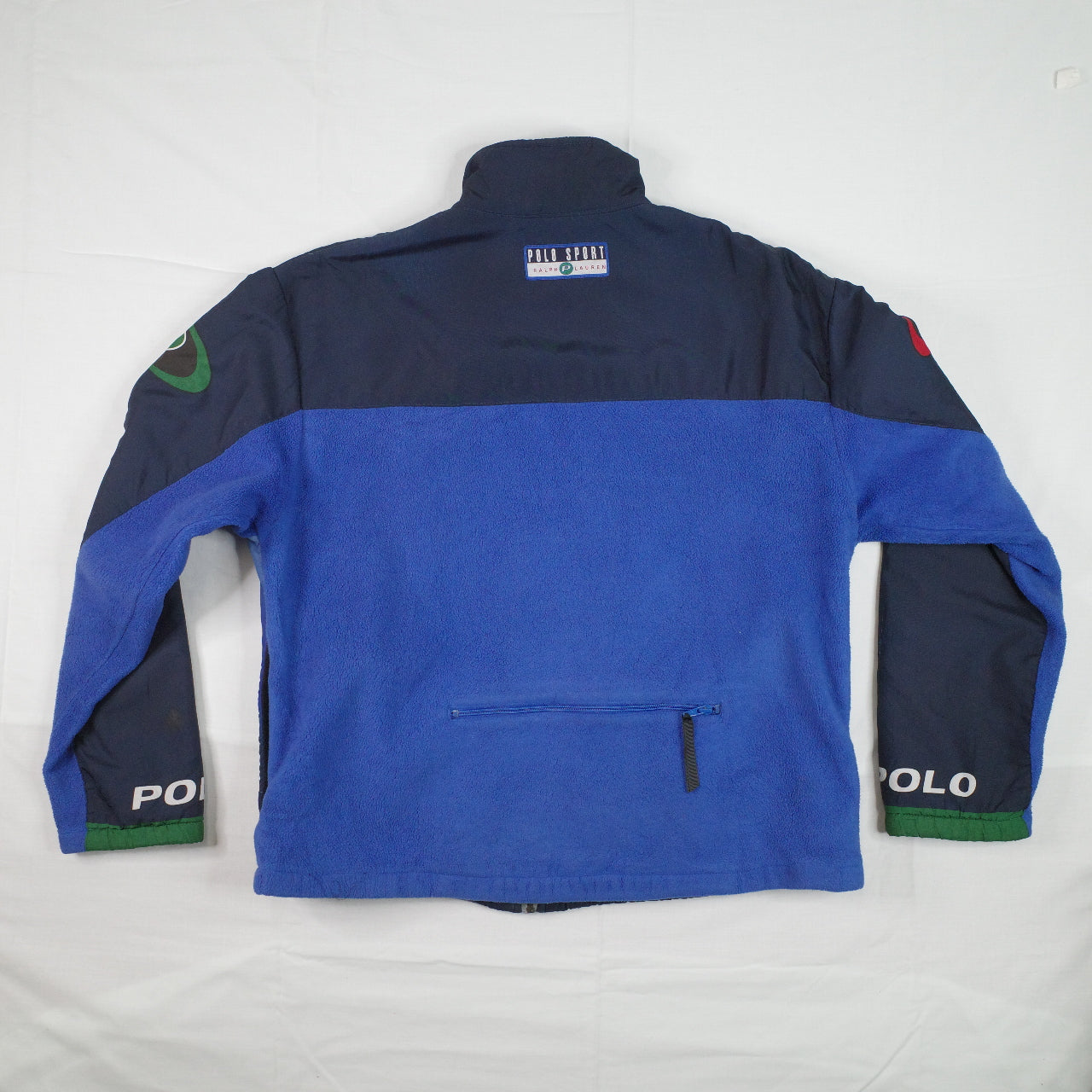 Vintage Polo Sport Ralph Lauren Pepsi Cycling Jacket Fleece Lined RARE Mens Medium
