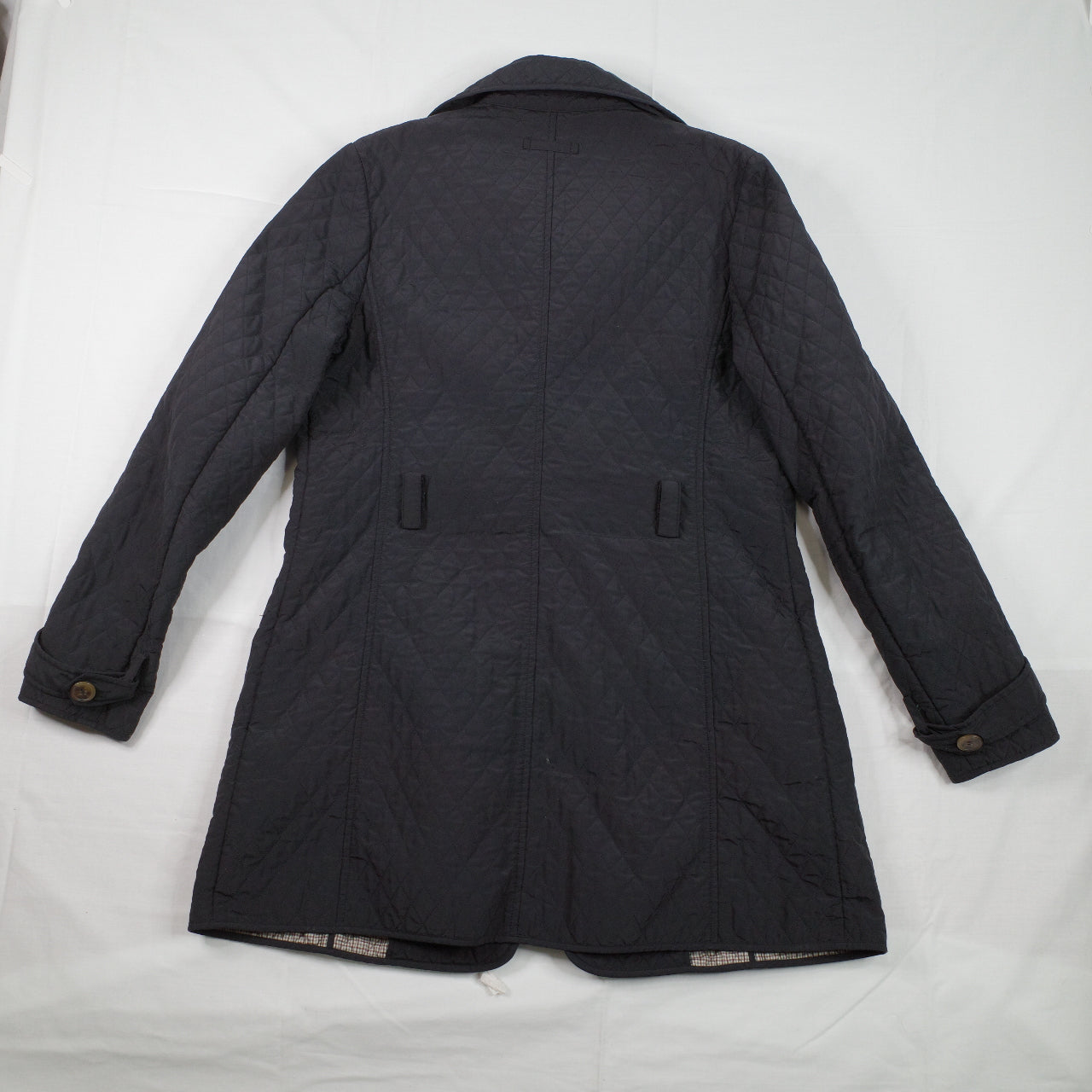 Max Mara Vintage Quilted Black Jacket Missing Buttoms Size 14