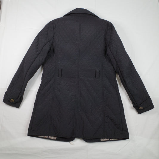 Max Mara Vintage Quilted Black Jacket Missing Buttoms Size 14