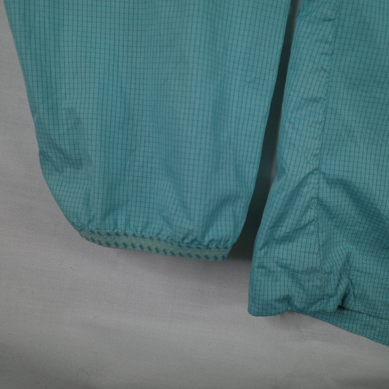 Nike ACG Grid Rip Stop Teal Kangaroo Half Zip Hooded Jacket Mens Medium