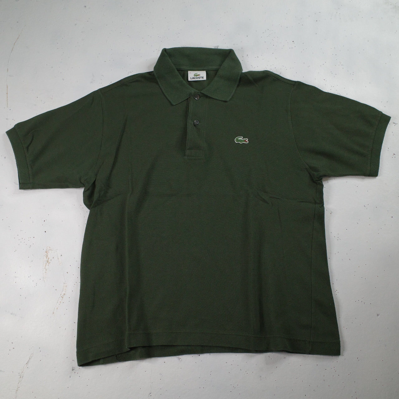 Vintage Lacoste Polo Shirt Dark Green Short Sleeve Mens Size 4 Medium