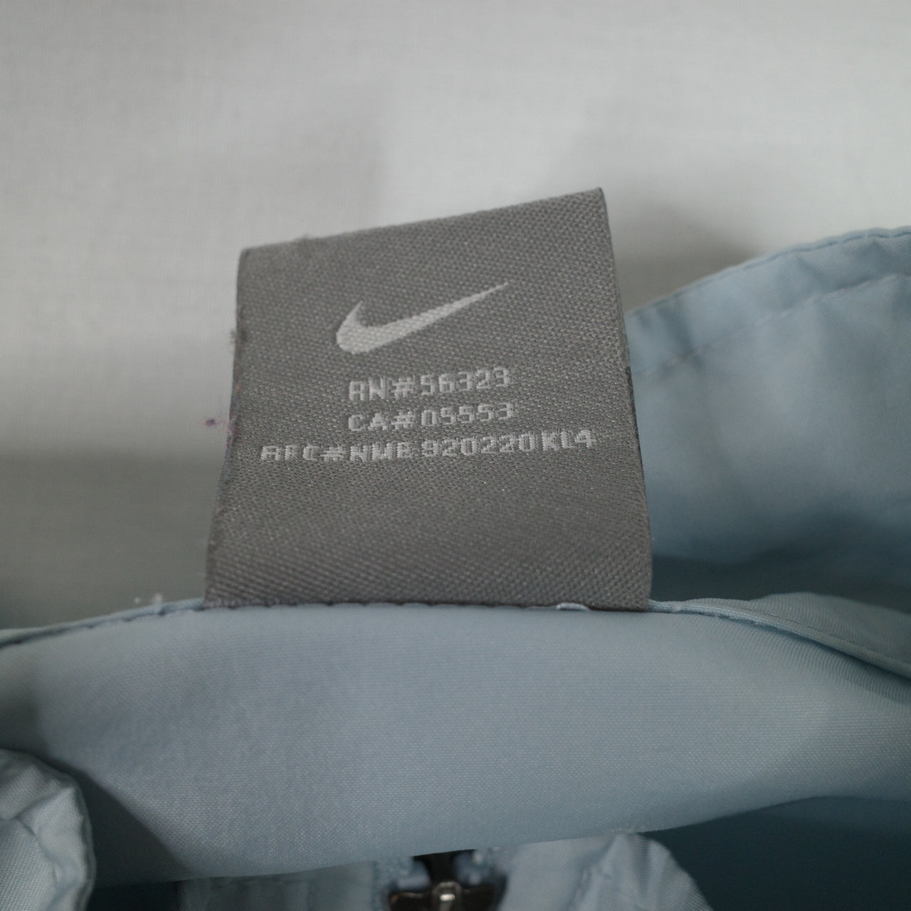 Vintage Nike Packable Baby Blue Track Zip Up Jacket Mens M