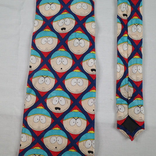 VINTAGE 1998 South Park Tie Men’s Cartman RM Style All Over Print NWOT